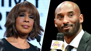CBS host Gayle King, left, spoke out following an interview she did with basketball star Lisa Leslie after social media users accused her of being insensitive by bringing of rape allegations against Kobe Bryan from 2003.