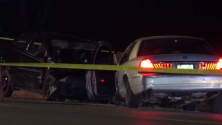 At 10 p.m. Friday, officers responded to Vaughn Boulevard and Ada Avenue, where two vehicles had been involved in a crash.