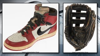 jordan's shoe and glove