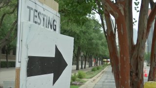 Dallas County opened a new coronavirus testing site in Irving on Wednesday, July 1, 2020.