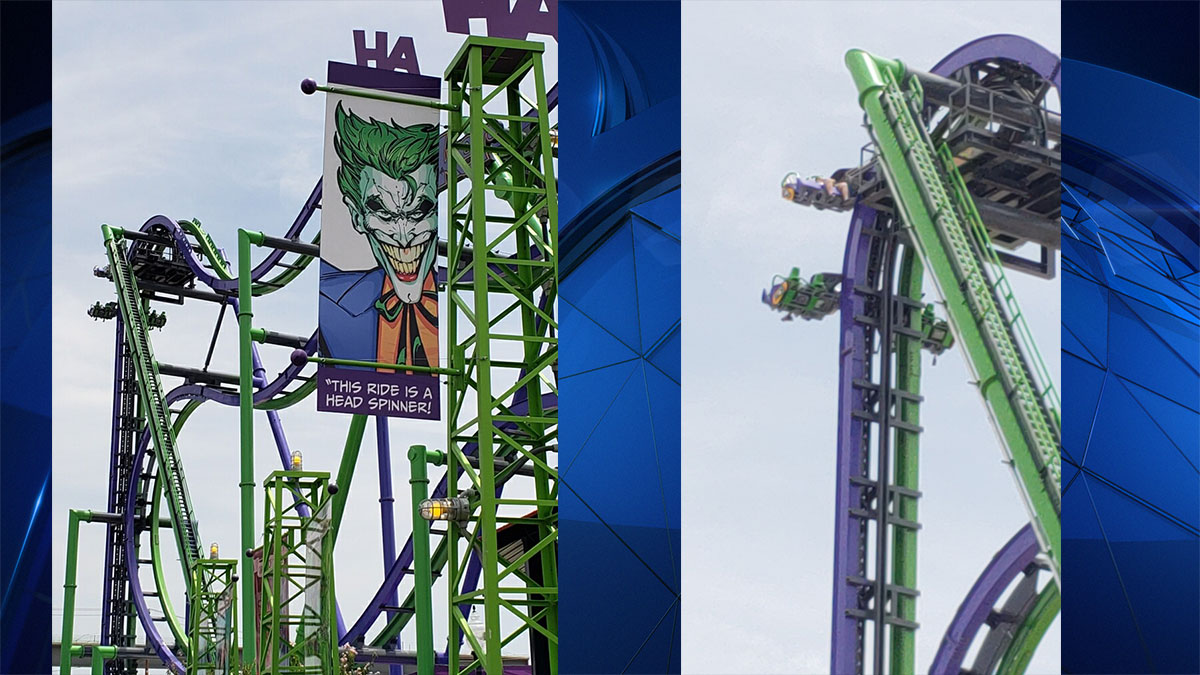 Riders Rescued After Being Stuck on The Joker Ride at Six Flags Over Texas NBC 5 DallasFort Worth