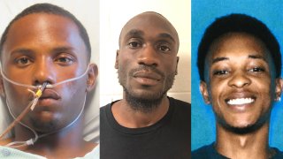 From left to right: Jacquerious Mitchell, 20; Michael Diaz Mitchell, 32; Thaddeous Charles Green, 22