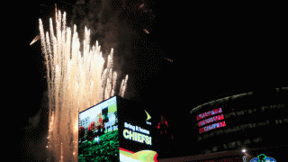 Fireworks are set off over downtown Kansas City, Mo. following a Super Bowl win by the Kansas City Chiefs, Sunday, Feb. 2, 2020.