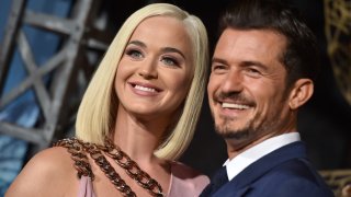 In this Aug. 21, 2019, file photo, Katy Perry and Orlando Bloom attend the LA Premiere of Amazon's "Carnival Row" at TCL Chinese Theatre in Hollywood, California.