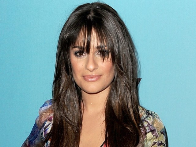 lea michele bangs