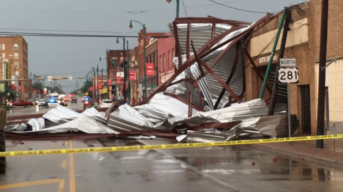 Downtown Mineral Wells Struck by Tornado NBC 5 DallasFort Worth