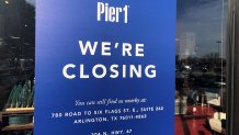 Pier 1 closing sign