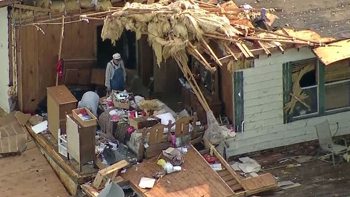 Downtown Mineral Wells Struck by Tornado Police NBC 5 DallasFort Worth