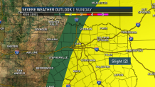 severe outlook map saturday 12p