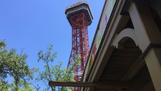 six flags oil derrick