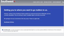 Southwest Airlines Website problem