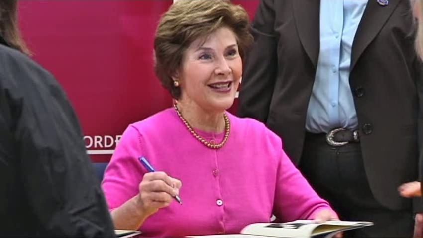 laura bush book signing