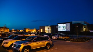 Drive-in movie theater at Coppell Arts Center