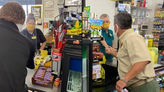 Sheriff Herford would like to extend gratitude to the employees at Dollar General in Ragley La. for their bravery, instinctive thinking, and selflessness to themselves and to their community. Thank you Sallye Salter and Tiffany Cook, you both exemplified great character in a high pressure situation. Sheriff Herford, Sheriff Mancuso, and our Ragley community sincerely thank you for your actions this morning in helping us end the search for fugitive Neil P. Broussard. (Tiffany Cook pictured left, Sallye Salter pictured right)