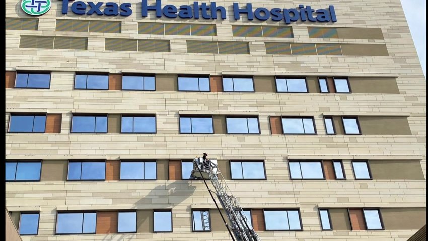 Firefighters Make Window Visit to Colleague in Hospital