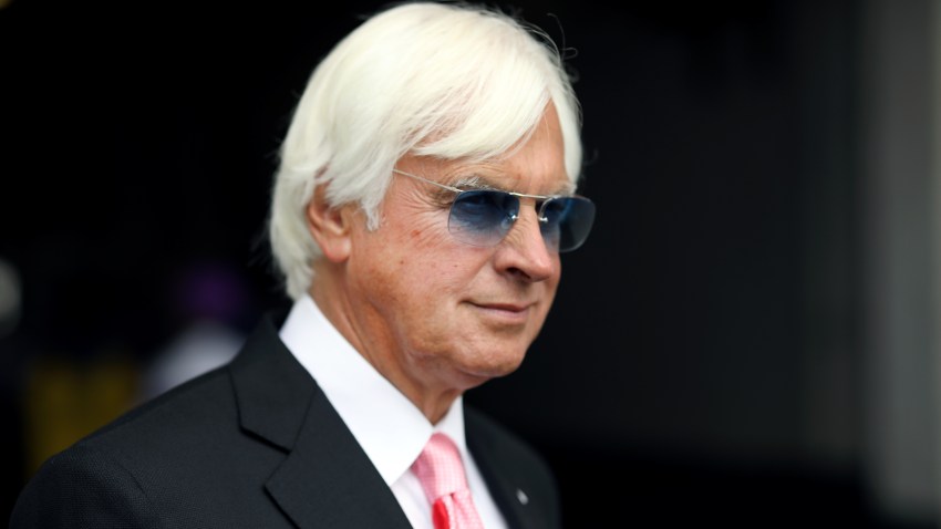 LOUISVILLE, KENTUCKY - MAY 03: Kentucky Derby trainer Bob Baffert looks on before the 145th running of the Kentucky Oaks at Churchill Downs on May 3, 2019 in Louisville, Kentucky.