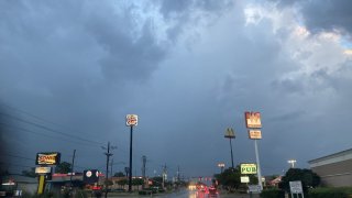 TEXAS, USA – JULY 25: A highway is seen as the rain begins ahead of the Tropical Storm Hanna in Texas, United States on July 25, 2020. (Photo by Tharindu Nallaperuma/Anadolu Agency via Getty Images)
