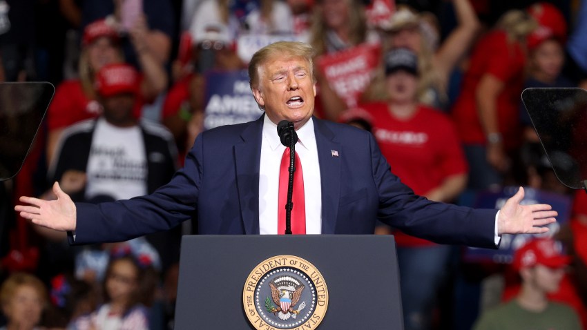 TULSA, OKLAHOMA - JUNE 20: U.S. President Donald Trump arrives at a campaign rally at the BOK Center, June 20, 2020 in Tulsa, Oklahoma. Trump is holding his first political rally since the start of the coronavirus pandemic at the BOK Center today while infection rates in the state of Oklahoma continue to rise.