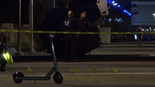 Officers responded about 1:45 a.m. to the Ronald Kirk pedestrian bridge near Trinity Groves, where they found the two victims with gunshot wounds.