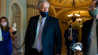 In this July 23, 2020, file photo, White House chief of staff Mark Meadows speaks to reporters at the Capitol in Washington.