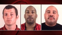 Tarrant County Jail guards pictured L-R: Dakota Coston, Reginald Lowe and Lewis Velasquez.