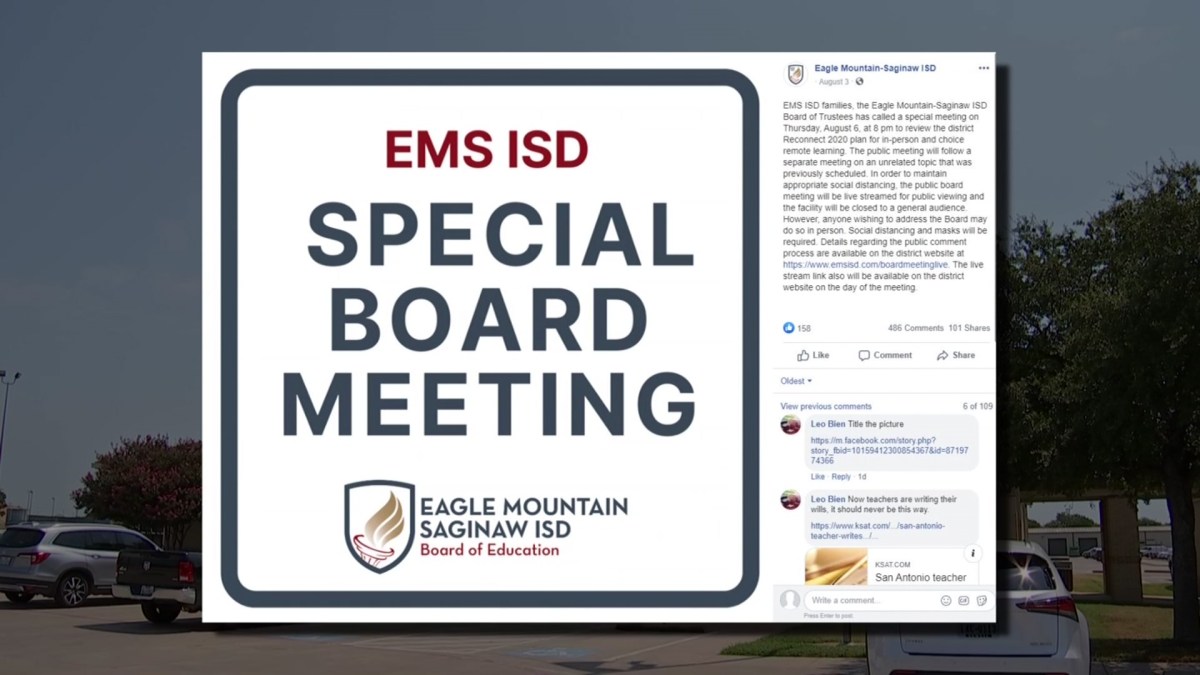 Eagle Mountain Saginaw Isd To Start School Year Virtually In Updated Plan Nbc 5 Dallas Fort Worth ems isd 2021 calendar