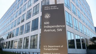 The Federal Aviation Administration building is pictured in Washington on Monday, July 13, 2020.