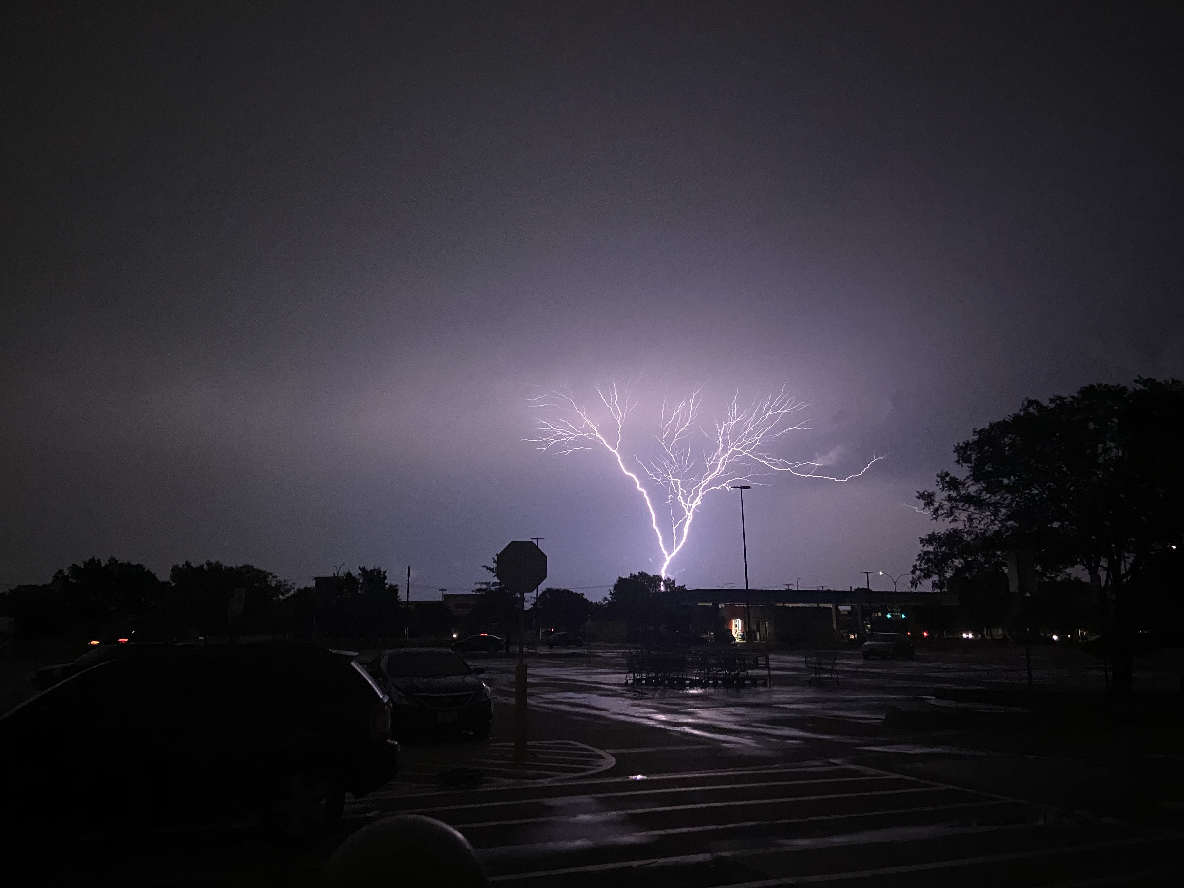 This was taken outside of my job on Sublett and Matlock in South Arlington during the blackout.