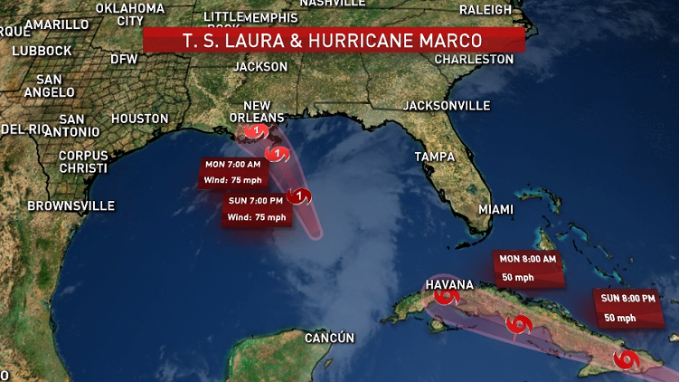 Abbott Issues Disaster Declaration as Hurricane Marco, TS Laura Head ...