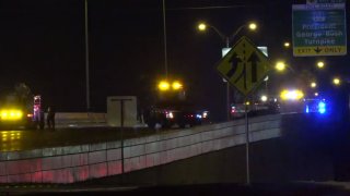 Officers arrived just before 2 a.m. to eastbound I-30 near the ramp to the President George Bush Turnpike, where the woman was unconscious in the driver seat of the burning black Toyota Camry.