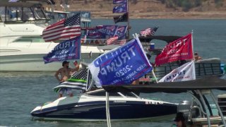 FILE PHOTO: Hundreds turned out to Lake Grapevine for a boat parade and rally in support of President Donald Trump on Saturday, Aug. 15, 2020.