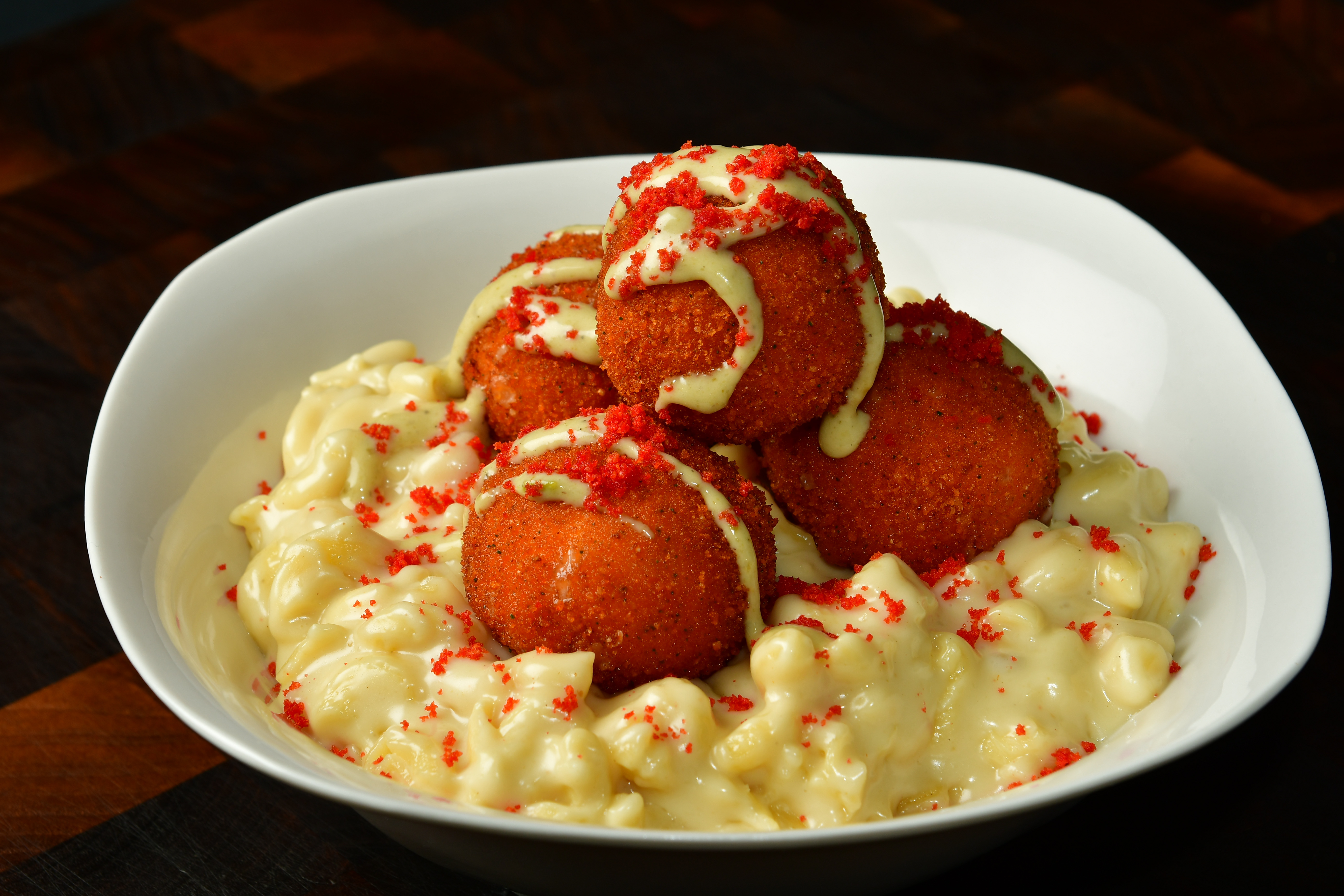 mac and cheese hot cheetos balls