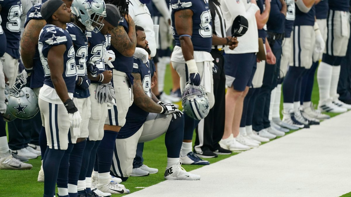 Cowboys’ Poe, Several Rams Kneel During National Anthem Ahead of Season