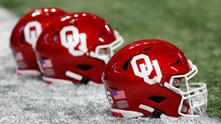 Oklahoma Sooners helmets.