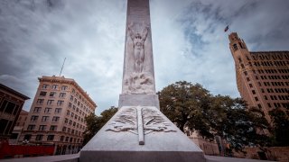 Alamo Cenotaph in downtown San Antonio, Texas