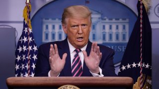 President Donald Trump speaks during a news conference in the James Brady Press Briefing Room of the White House September 18, 2020 in Washington, D.C.