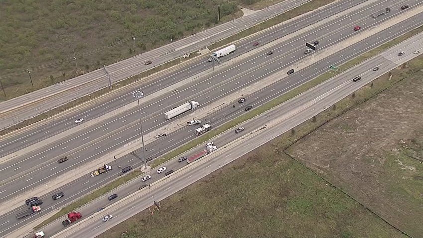 Raw Video: Police Investigate Deadly Crash on Loop 820 in Haltom City