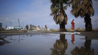 Hurricane Delta Hits Louisiana Area Slammed By Laura