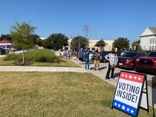 Early voters at Coppell Arts Center