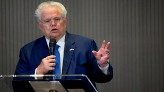 Pastor John Hagee, CUFI founder and Chairman, speaking at the (CUFI) Christians United for Israel's 2018 Washington Summit held at the Walter E. Washington Convention Center.