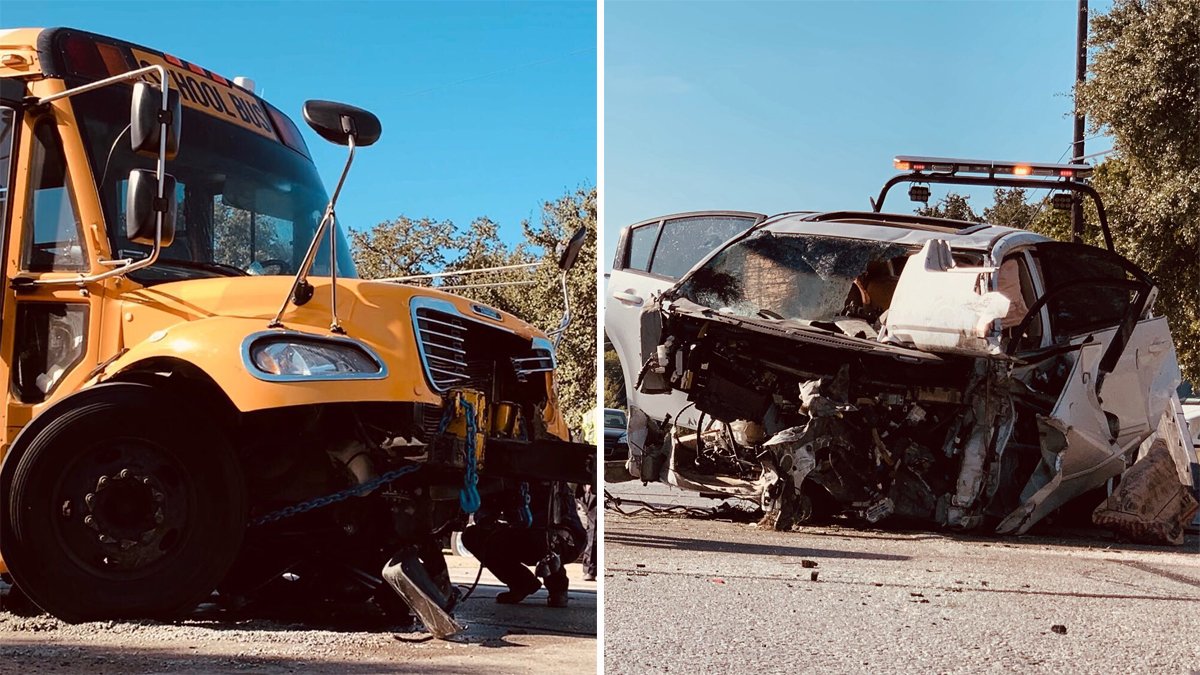 2 Hurt After School Bus, Car Collide in Oak Cliff – NBC 5 Dallas-Fort Worth