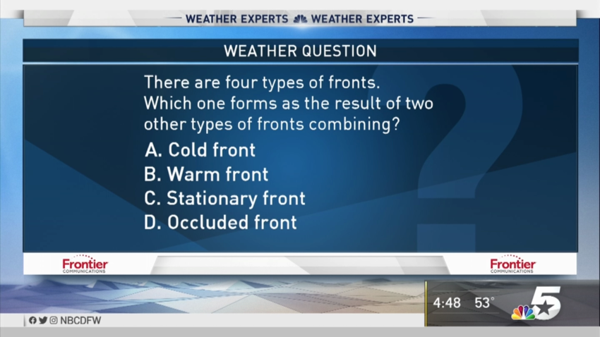 Weather Quiz: Four Types of Fronts