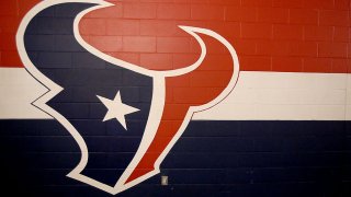 Then Houston Texans logo is seen on November 4, 2012 at Reliant Stadium in Houston, Texas. Texans won 21 to 9.