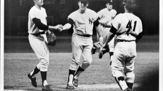 New York Yankees pitcher Lindy McDaniel closes out the win. September 02, 1970.