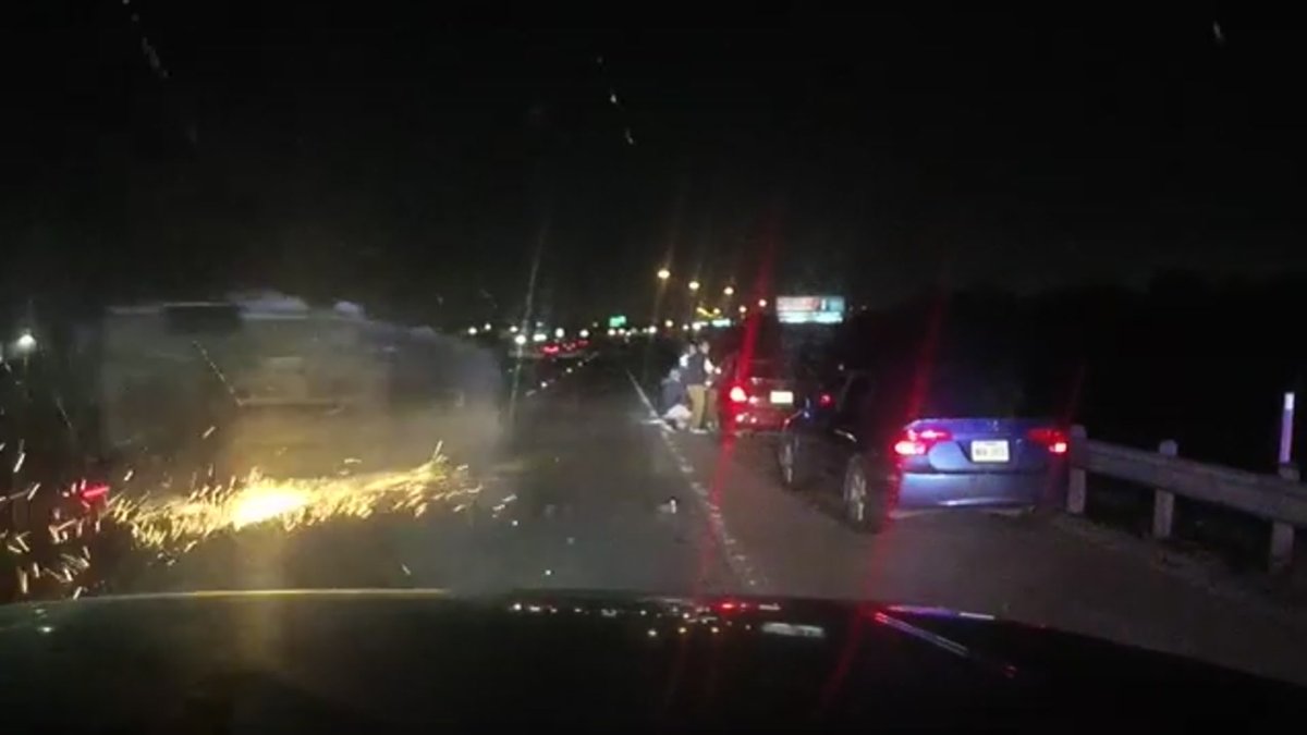 Video Shows Overturned Van Narrowly Missing Grand Prairie Police ...