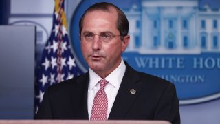 US Secretary of Health and Human Services Alex Azar speaks during a White House Coronavirus Task Force press briefing in the James Brady Press Briefing Room at the White House on November 19, 2020 in Washington, DC.