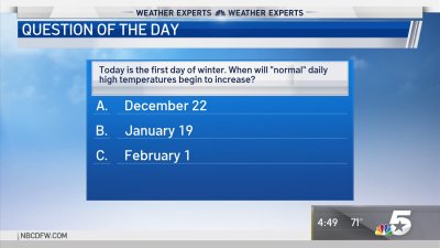 Weather Quiz: First Day of Winter and High Temperatures