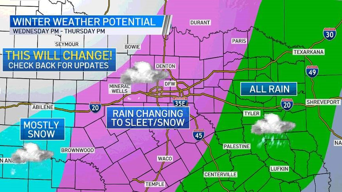 Possible winter weather for the last day of 2020 – NBC 5 Dallas-Fort Worth