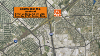 Construction in Mesquite is likely going to cause delays this weekend.