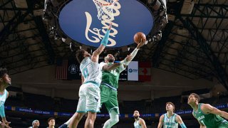 James Johnson #16 of the Dallas Mavericks shoots the ball during the game against the Charlotte Hornets on Dec. 30, 2020 at the American Airlines Center in Dallas, Texas.